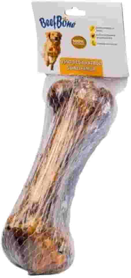 Osso Natural Defumado para Cachorro, Fêmur Suíno Desidratado, Mordedor Grande
