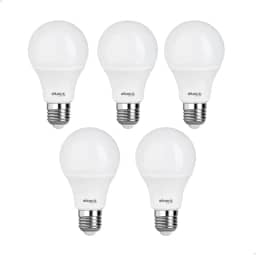 Kit 5 Lâmpadas LED Bulbo 12W 3000K (Luz Amarela) Bivolt E27 – Tem Luz