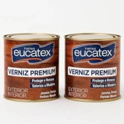 Verniz Madeira Marítimo Brilhante Eucatex 225ml Incolor Kit 2 Unidades