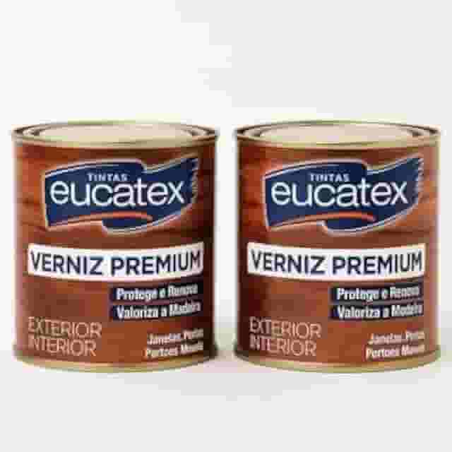 Verniz Madeira Marítimo Brilhante Eucatex 225ml Incolor Kit 2 Unidades