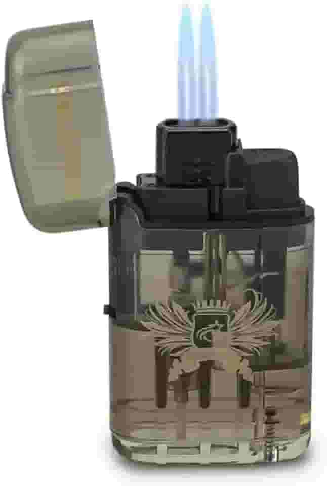 Isqueiro Maçarico 2 Chamas Super Potente - Cores e Desenhos Aleatorios