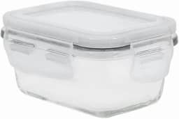 Oikos - Pote de Vidro 160ml Hermético com Trava Retangular