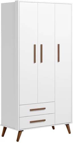 Guarda Roupa Roupeiro Infantil Qencanto Retrô Qmovi Branco