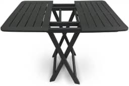 Arqplast, Mesa Quadrada Dobrável Plástica Preta 80x72x70Cm 25672 Arqplast
