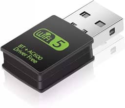 Adaptador 2x1 Wifi 600mb 5G + bluetooth 5.0 para Pc ou Note - Homologado Anatel