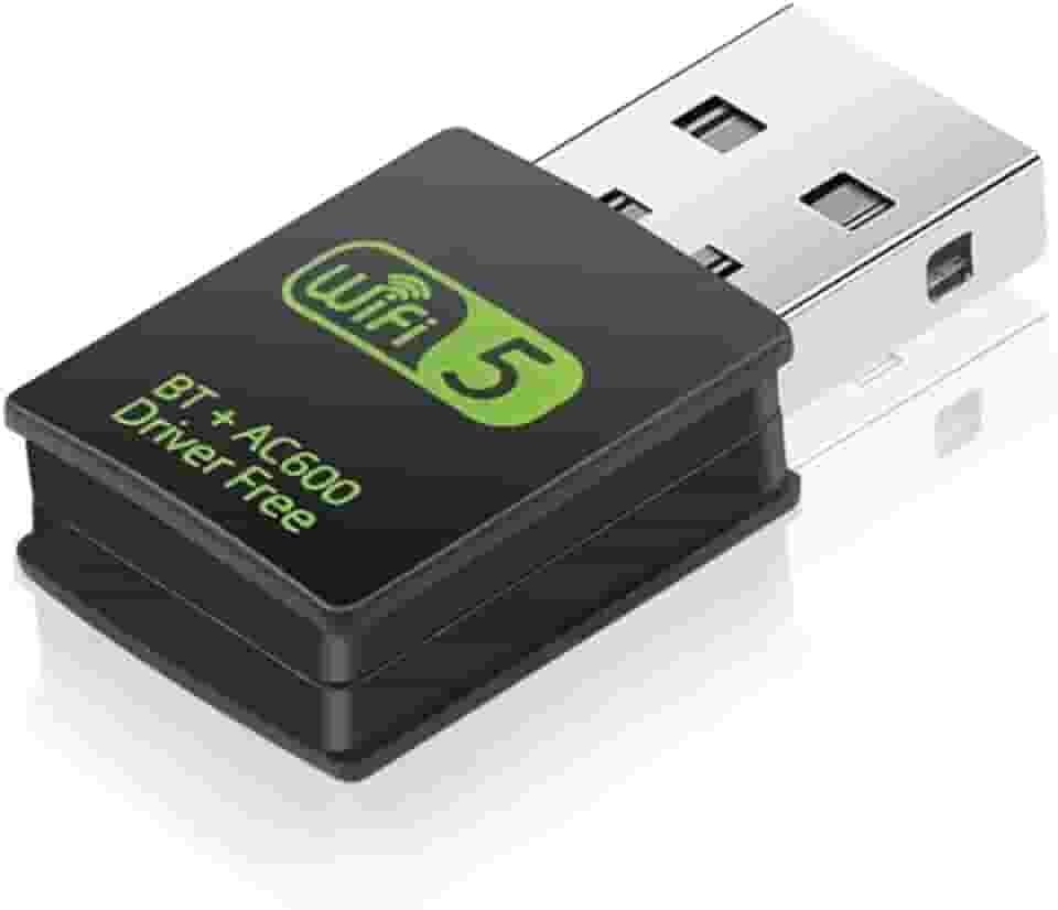 Adaptador 2x1 Wifi 600mb 5G + bluetooth 5.0 para Pc ou Note - Homologado Anatel