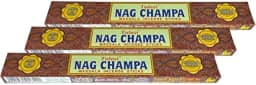 Kit com 3 Incensos Indianos Nag Champa Massala Tulasi