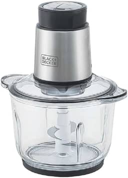 BLACK+DECKER Processador de Alimentos Antiaderente em Inox, Gourmand Gris, Modelo MP300G, 110V