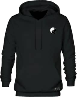 Blusão Moletom Canguru Yin Yang Masculino e Feminino Personalizado com Capuz e Bolso
