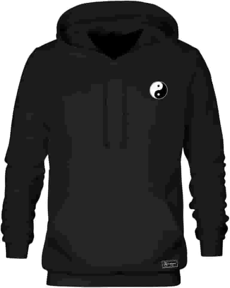 Blusão Moletom Canguru Yin Yang Masculino e Feminino Personalizado com Capuz e Bolso