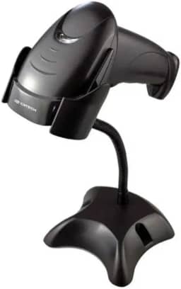 Leitor de Código de Barras C3Tech LB-50BK Preto Sensor Laser com Suporte, Ergonômico Bidirecional USB, Le Boleto Bancário, Boleto Concessionária, Notas Fiscais DANFEs