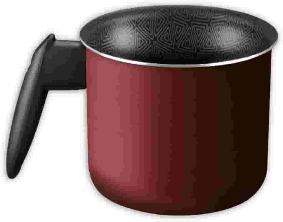 Fervedor Rochedo Facilita Vermelho 15cm com Antiaderente Resist - Limpa Fácil e Dura Mais, reforçado com Partículas Minerais e Cabos Reforçados