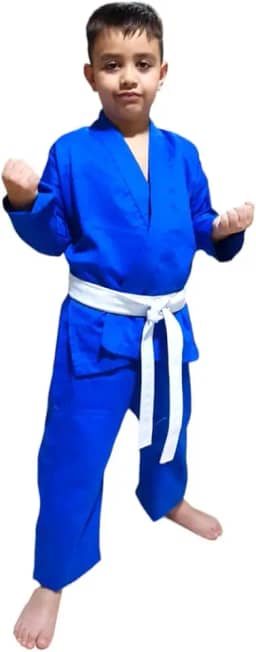 Kimono Liso Infantil Brim Reforçado Acompanha Faixa Branca