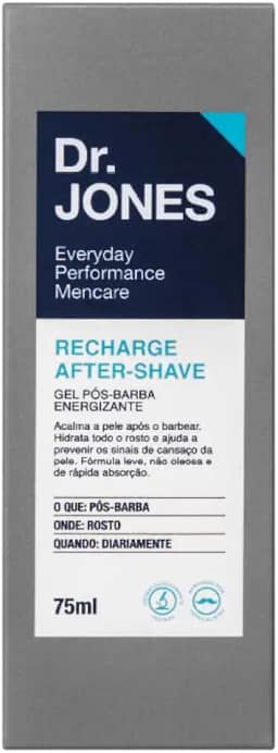 Dr. Jones Recharge After-Shave, Gel Pós-Barba ,75ml, cinza