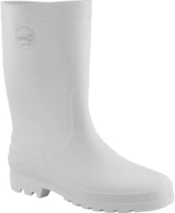Nove 54 Bota Galocha em PVC, Cano Médio, Sem Forro, Tamanho 35/36, Cor Branca