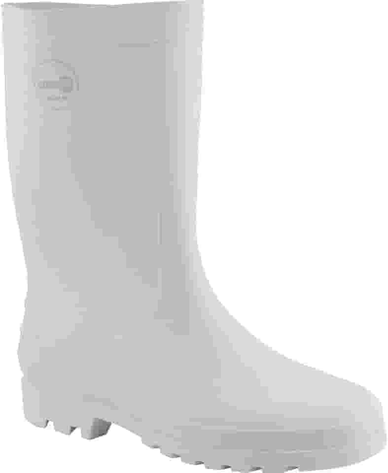 Nove 54 Bota Galocha em PVC, Cano Médio, Sem Forro, Tamanho 35/36, Cor Branca