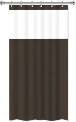 Cortina para Box de Banheiro em PVC com Visor 1,38m x 1,98m Impermeável Antimofo - Marrom