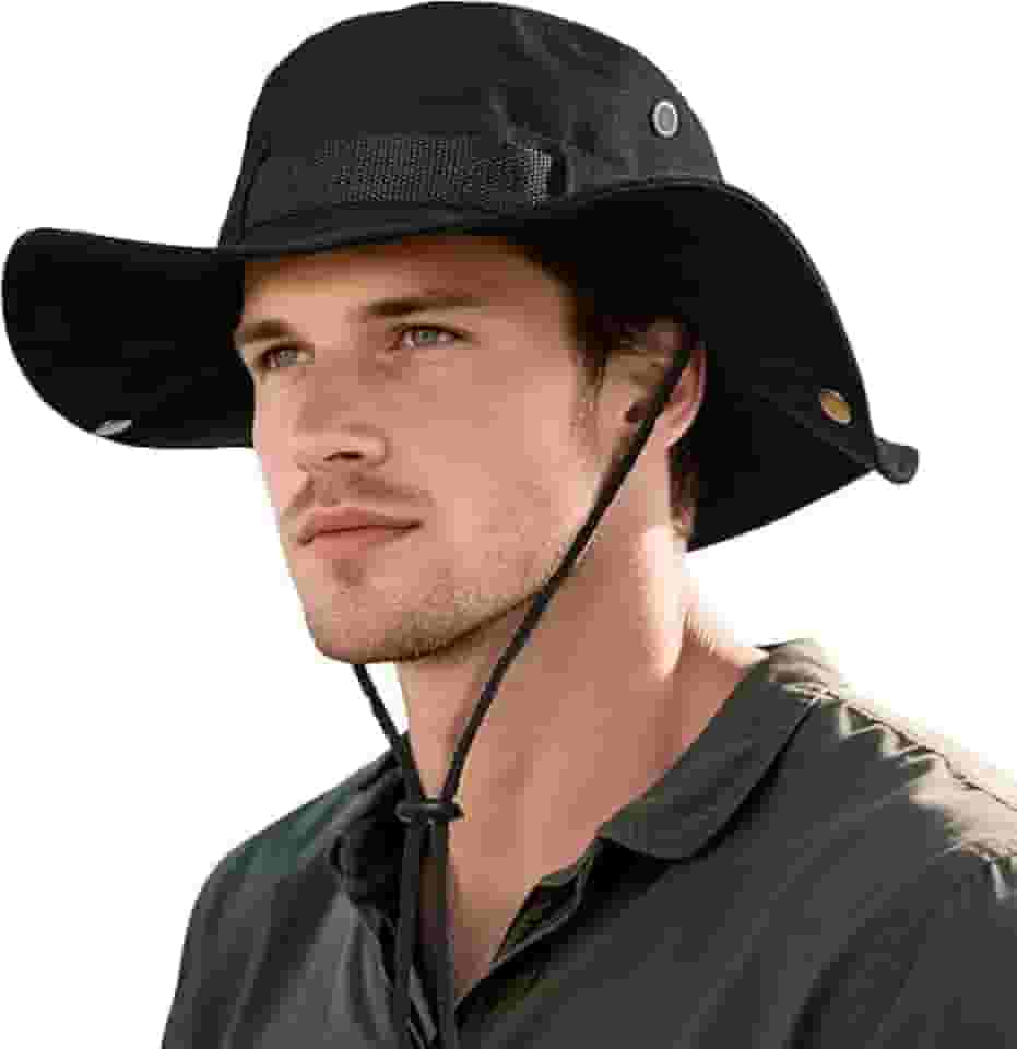 Chapéu Australiano Unissex, FPS 50+, Aba Larga 7cm, Proteção UV, Ideal para Pesca, Safari e Caminhadas, Bege