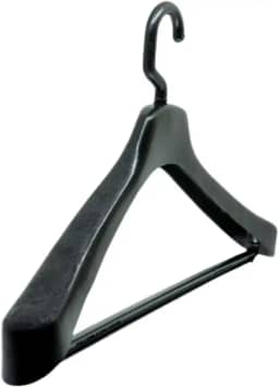 Kit 10 Cabides Terno Casaco Blazer Luxo Com Gancho Giratório Preto