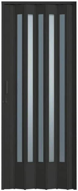 Porta Sanfonada Pvc Translúcida 210x60cm Bcf Preto