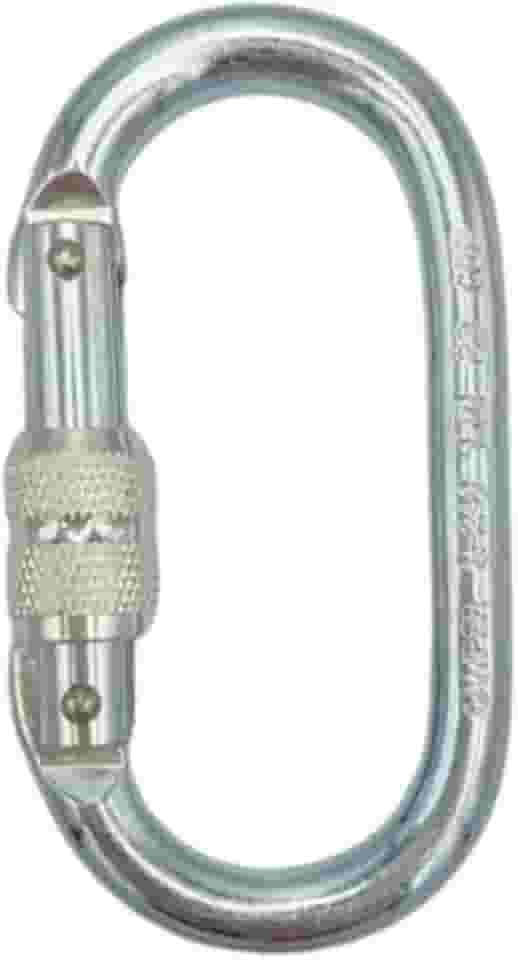 Mosquetão Oval Aço 22 kN Trava Rosca Reforçado Alpinismo Rapel Facintos