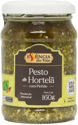 Molho Pesto de Hortelã com Pinhão 160g - Essência do Vale