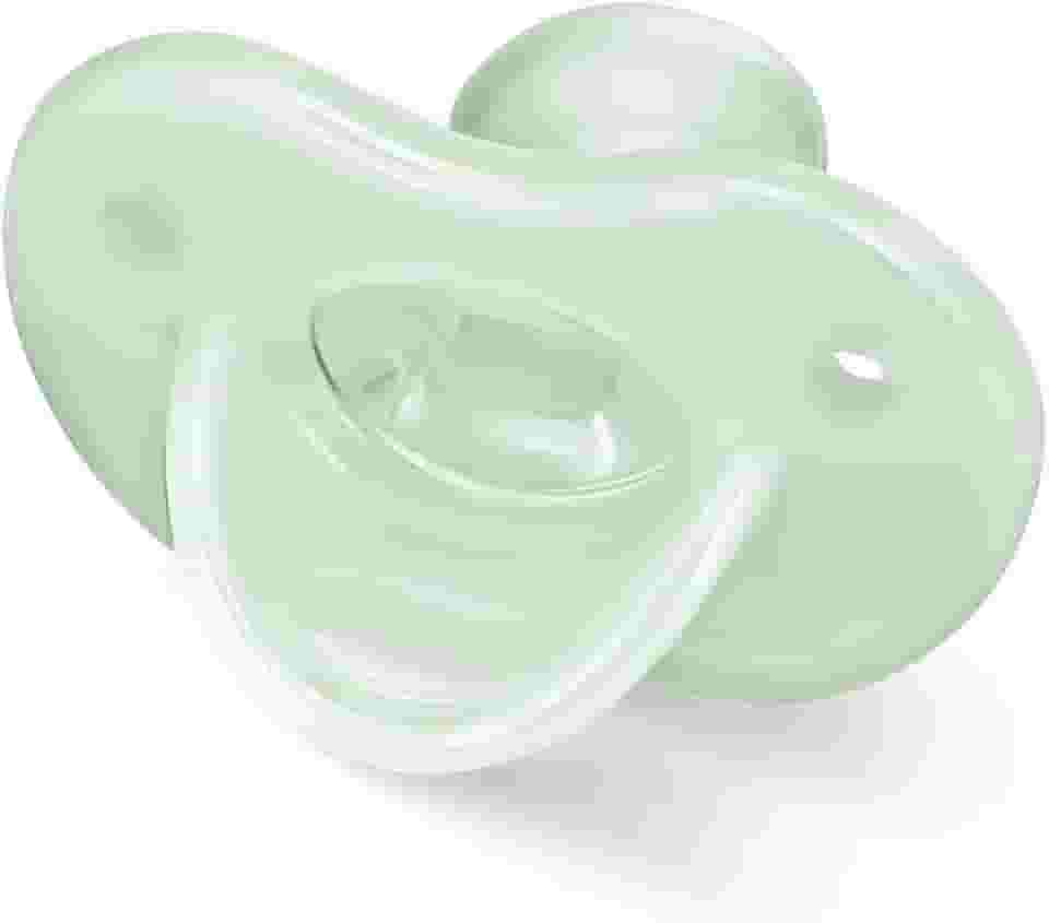 Lillo Do Brasil Chupeta 100% Silicone Calming Brilha No Escuro Bico Simétrico Neutra Tamanho: 1 Contagem (Pacote De 1)