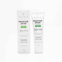 Herbia Protetor Solar Facial Pele Oleosa 30 Fps Natural E Vegano Branco