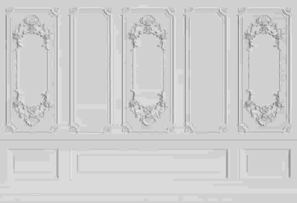 Fundo Fotográfico Parede Boiserie Boulangerie Cenário Tecido (FDPAR001, 1,20 x 1,70m)