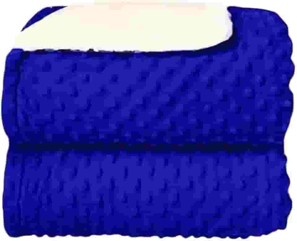 Cobertor Para Dupla Face Soft Bolha Com Sherpa (Azul Royal)