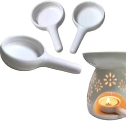 Suporte de vela de cerâmica de porcelana branca - aquecedor de cera derretida, queimador de óleo essencial Tealight e difusor de aroma de incenso, decoração de casa para quarto (ajuda a dormir), sala