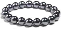 Pulseira Elástica Hematita Magnética Esfera 8mm Energia E Proteção Pedra Natural