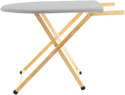 Tabua De Passar Roupa Mesa Passadeira 100% Madeira C/Porta Ferro e Tomada Dobrável Regulagem de Altura