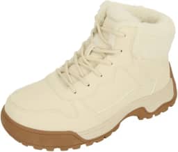 Botas femininas de inverno para caminhadas de neve femininas para atividades ao ar livre à prova d'água para caminhada e caminhada antiderrapante