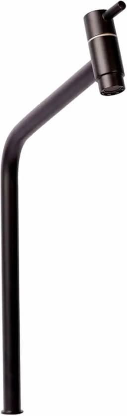 TKLA Torneira para Banheiro Link Bica Alta 45 Acabamento Preto Fosco Luxo Metal Inox Lavabo Lavatorio Fria