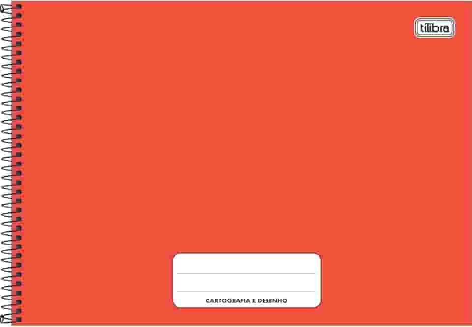 Tilibra - Caderno Cartografia e Desenho Pepper Vermelho 80 folhas - 1 un