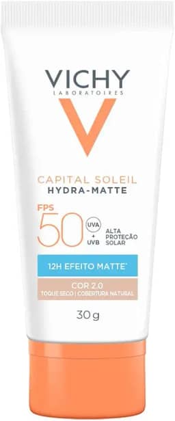 Vichy V Capital Soileil Hydra-Matte FPS50 - Protetor Solar Facial com Cor 30g