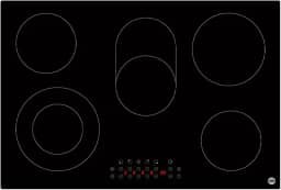 Cooktop Vitrocerâmico Life 90cm 5 Zonas Preto: Design Elegante e Alta Performance para Cozinha Moderna. Placa de Cozedura em Vidro Cerâmico de Fácil Limpeza e Controle Preciso.
