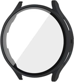 CORONITAS Capa Protetora para Samsung Galaxy Watch 7, 44mm e 40mm, Película 5D Interna, Proteção 360° (Preto, 44mm)