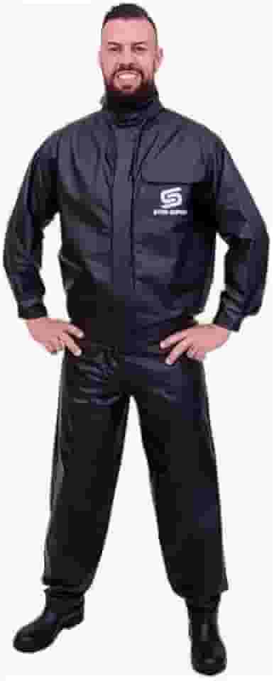 Capa para Motoqueiro em Poliéster PVC, 2 Peças, com Elástico nas Mangas, Tamanho G, 100cm x 75cm