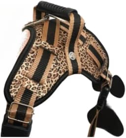 Coleira Peitoral Guia com Amortecedor Peiteira Para Cachorros Fortes(ONÇA,G)