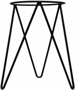 Suporte Tripé para Vaso Chão Planta Aço Preto 27x40 nv512p