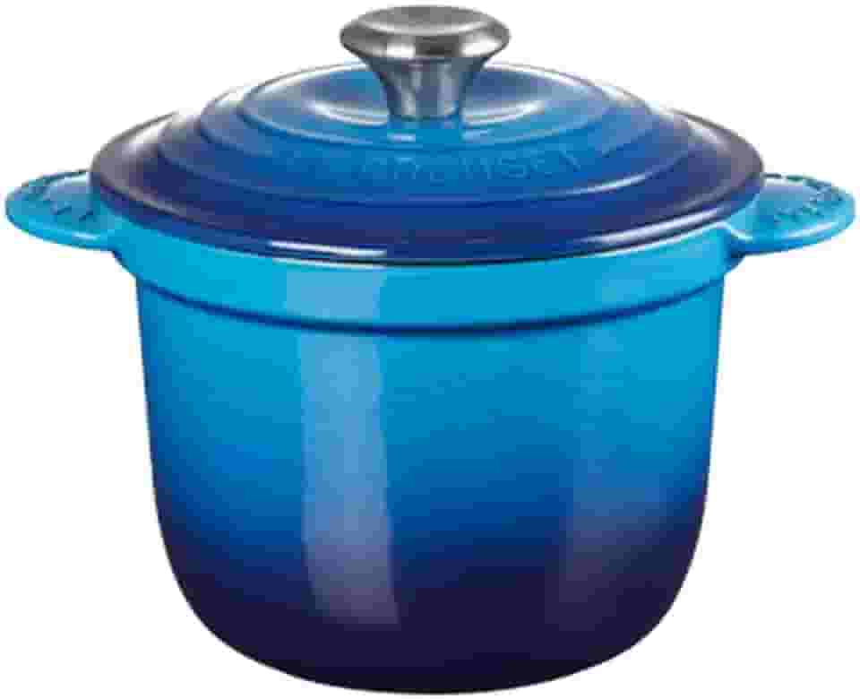 PANELA LE CREUSET DE ARROZ EVERY COM TAMPA INTERNA 18CM FERRO ESMALTADO AZURE BLUE 41110182200460