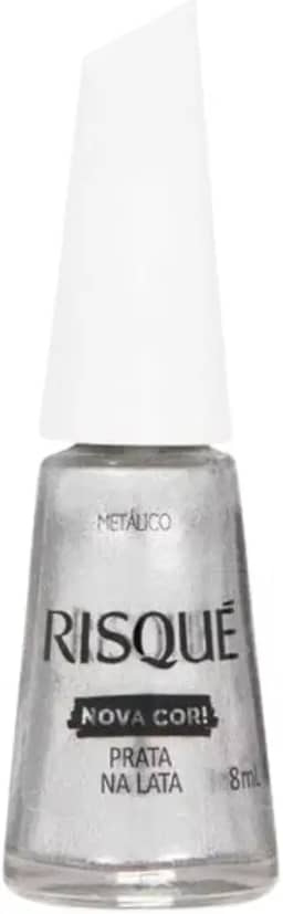 Risqué – Esmalte Metálico Prata na Lata 8ml