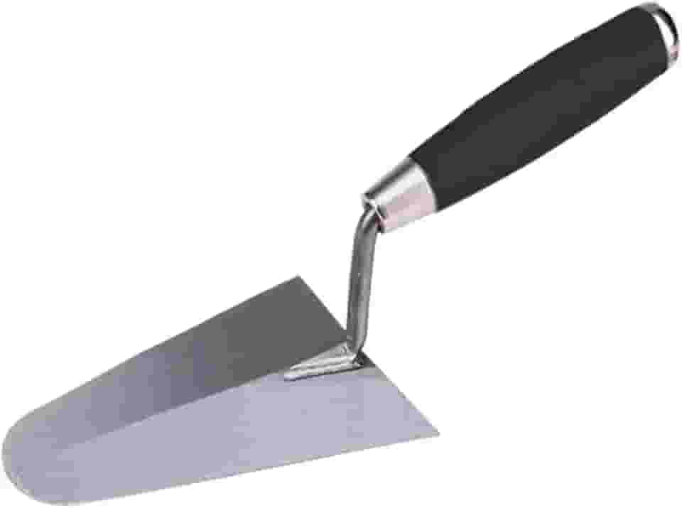 Colher de Pedreiro, Metal com Cabo de Madeira, Ferramenta para Alvenaria e Reboco