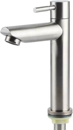 Torneira Bancada Escovada Fosco para Banheiro ou Lavabo Água Fria 1/4 - B2T