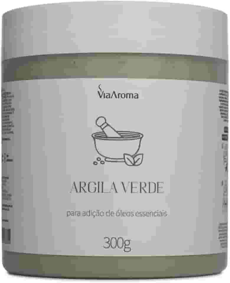 Argila Verde - Auxilia Na Redução e Controle Da Oleosidade | Indicado Para Todos Tipos De Pele e Cabelo 300g - Via Aroma