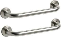 Kit 2 Barras de Apoio 80cm Aço Inoxidável Polido Barra de Apoio para Box Banheiro Idoso Premium