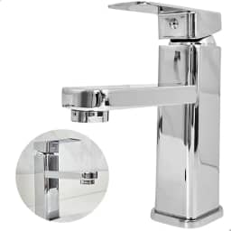 Torneira Para Pia Banheiro Inox Cromado Bica Baixa Monocomando Misturador Quente Frio De Bancada Lavabo Lavatório Cuba Aço Inox