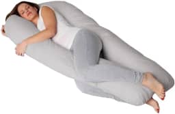 Travesseiro de corpo para Gestante Gravida 1,20x60 micropercal 200 fios (CINZA)